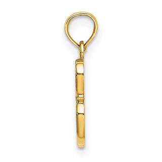 10k Yellow Gold Polished B Script Initial Pendant