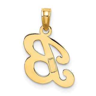 10k Yellow Gold Polished B Script Initial Pendant