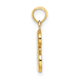 10k Yellow Gold Polished E Script Initial Pendant