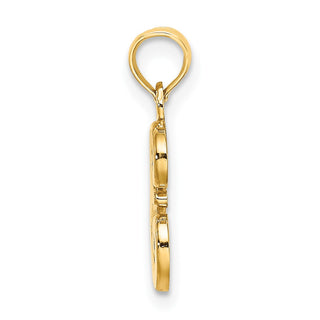 10k Yellow Gold Polished E Script Initial Pendant