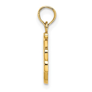 10k Yellow Gold Polished F Script Initial Pendant