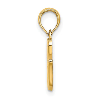 10k Yellow Gold Polished G Script Initial Pendant