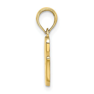 10k Yellow Gold Polished G Script Initial Pendant