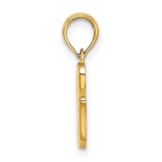 10k Yellow Gold Polished G Script Initial Charm