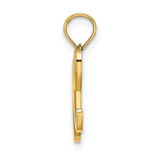 10k Yellow Gold Polished H Script Initial Charm