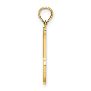 10k Yellow Gold Polished J Script Initial Pendant