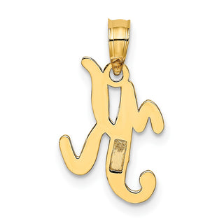 10k Yellow Gold Polished K Script Initial Pendant