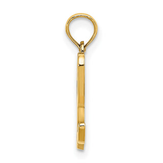 10k Yellow Gold Polished L Script Initial Pendant