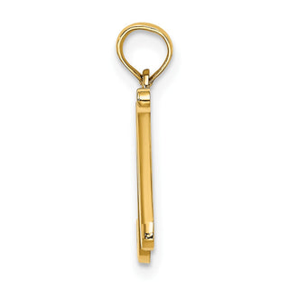 10k Yellow Gold Polished N Script Initial Pendant