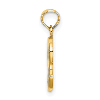 10k Yellow Gold Polished R Script Initial Pendant