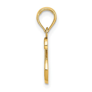 10k Yellow Gold Polished S Script Initial Pendant