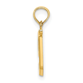 10k Yellow Gold Polished T Script Initial Pendant