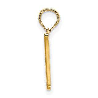 10k Yellow Gold Polished W Script Initial Pendant
