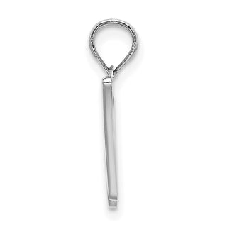 10k White Gold Polished W Script Initial Pendant