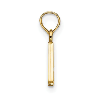 10k Yellow Gold Polished A Block Initial Charm