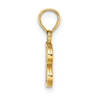 10k Yellow Gold Polished B Block Initial Pendant