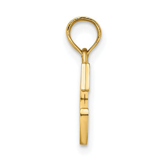 10k Yellow Gold Polished C Block Initial Pendant