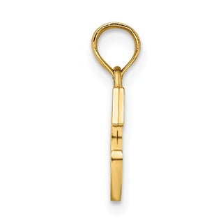 10k Yellow Gold Polished C Block Initial Pendant