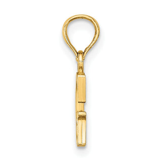 10k Yellow Gold Polished G Block Initial Pendant