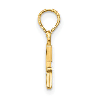10k Yellow Gold Polished G Block Initial Charm