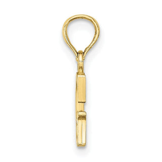 10k Yellow Gold Polished G Block Initial Pendant