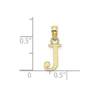 10k Yellow Gold Polished J Block Initial Pendant