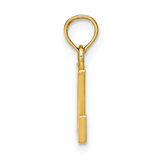 10k Yellow Gold Polished L Block Initial Pendant