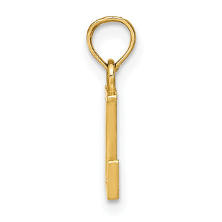 10k Yellow Gold Polished L Block Initial Charm