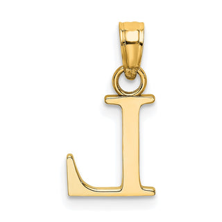 10k Yellow Gold Polished L Block Initial Pendant
