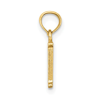 10k Yellow Gold Polished M Block Initial Pendant