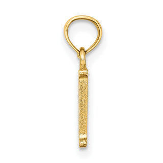 10k Yellow Gold Polished M Block Initial Charm