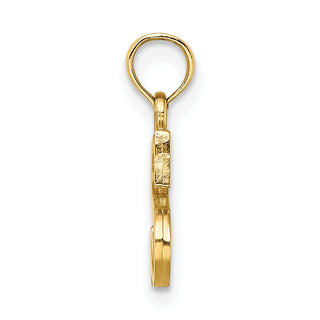 10k Yellow Gold Polished S Block Initial Pendant