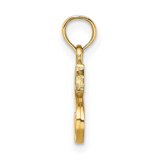 10k Yellow Gold Polished S Block Initial Pendant