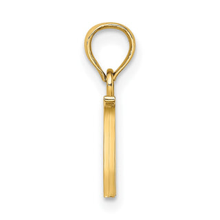 10k Yellow Gold Polished W Block Initial Pendant