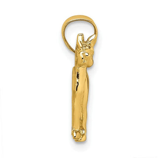 10K Yellow Gold 2-D Great Dane Dog Charm