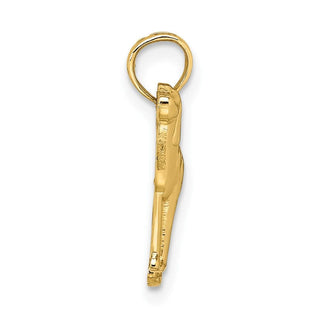 10K Yellow Gold 2-D Greyhound Dog Charm