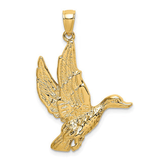 10K Yellow Gold Flying Mallard Duck Charm