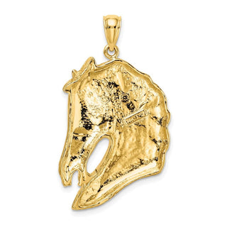 10K Yellow Gold Horse Head w/Long Mane Charm