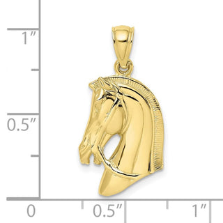 10K Yellow Gold Horse Head w/Short Mane Charm