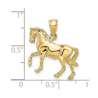 10K Yellow Gold 3-D Horse Charm 10K6540