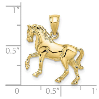 10K Yellow Gold 3-D Horse Charm 10K6540