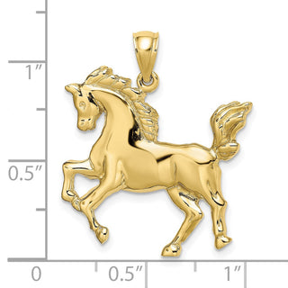 10K Yellow Gold 2-D Horse Charm 10K6543