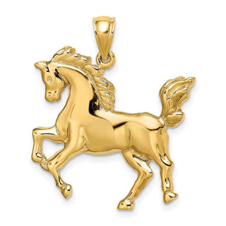 10K Yellow Gold 2-D Horse Charm 10K6543