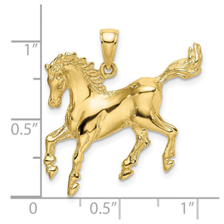 10K Yellow Gold 2-D Horse Charm 10K6544
