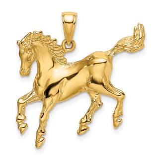 10K Yellow Gold 2-D Horse Charm 10K6544