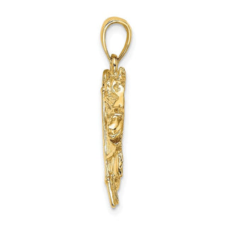 10K Yellow Gold Horse Head w/ Shoe and Crop Charm