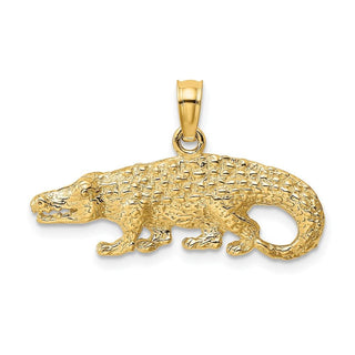 10K Yellow Gold 2-D Textured Alligator Charm