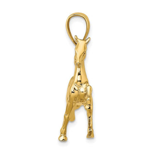 10K Yellow Gold 3-D Tennessee Walking Horse Charm