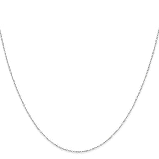 24" 10k White Gold .42mm Carded Curb Chain