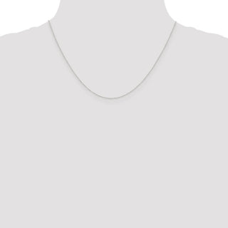 18" 10k White Gold .42mm Carded Curb Chain